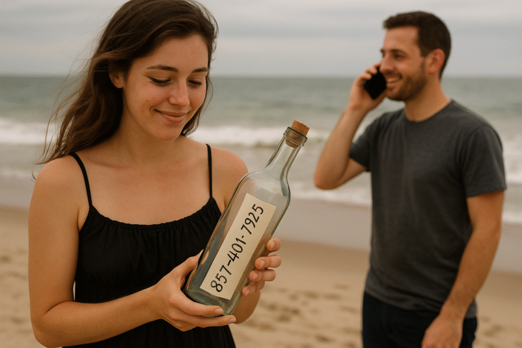 Ella escribió su número en una botella, y años después, un hombre la llamó desde otro continente.