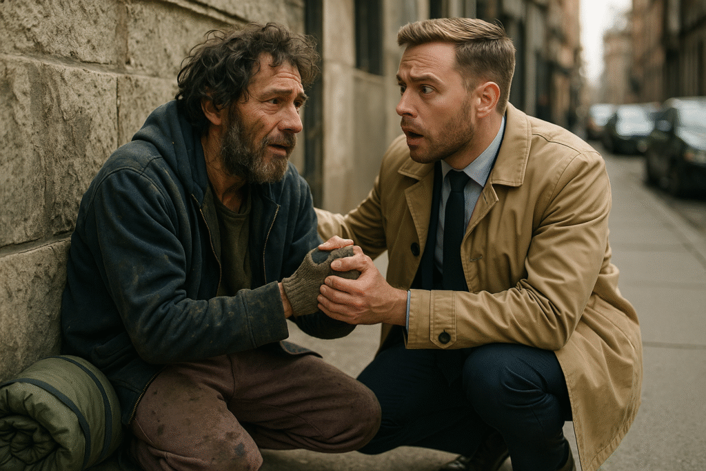 Él salvó a un desconocido en la calle, pero al día siguiente descubrió quién era realmente.