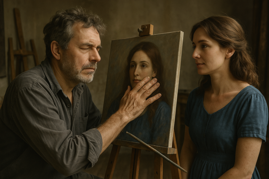 Un pintor sin vista retrató a su amada, y cuando vieron el cuadro, nadie entendió cómo era posible.