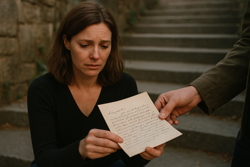 Ella juró no volver a amar, hasta que un extraño le entregó una carta escrita por su difunto esposo.