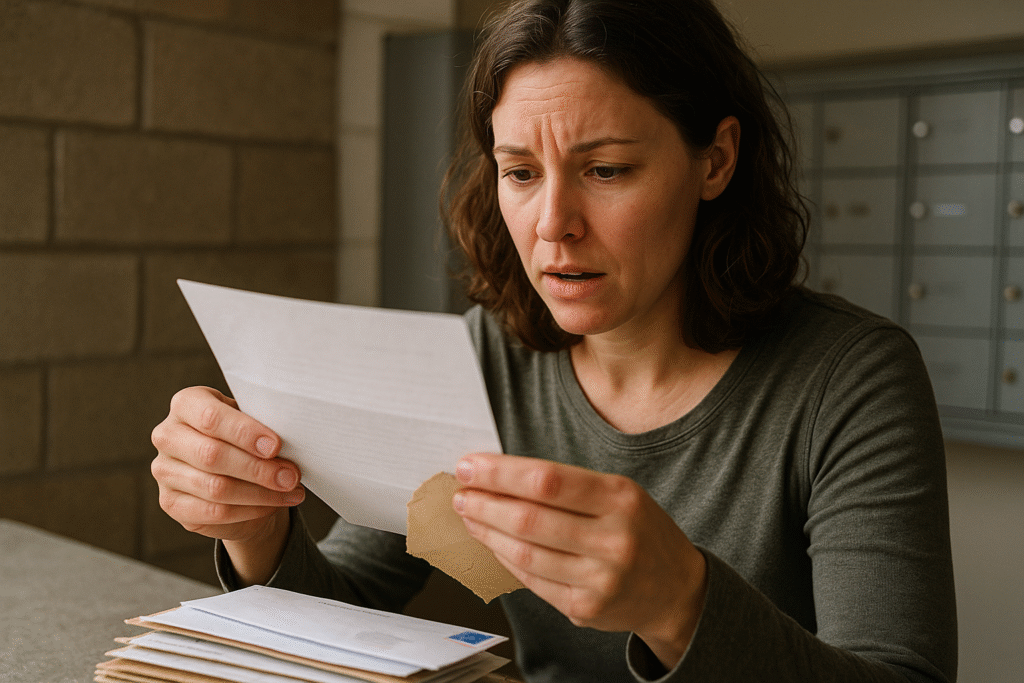 Ella abrió una carta perdida en el correo, y al leerla descubrió que era para ella.