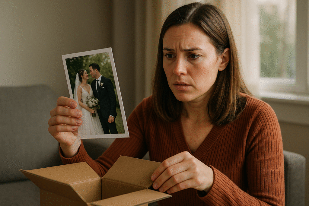 Ella recibió un paquete sin remitente, y dentro había una foto de su boda… que aún no había ocurrido.