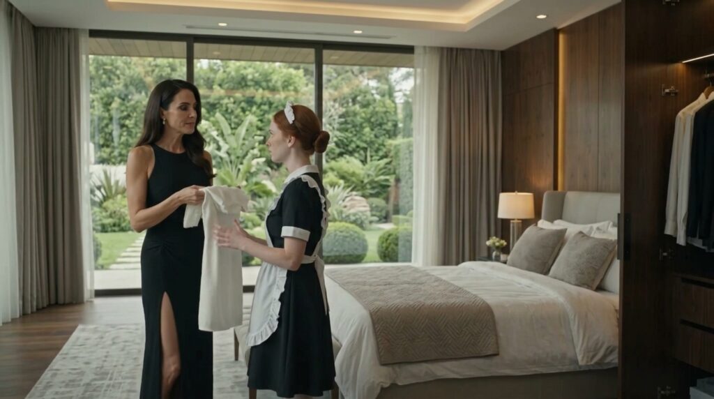 Un pacto de traición: Le ordenó a su empleada que se ponga su ropa interior y se meta en la cama con su esposo por avaricia, pero el secreto que salió a la luz arruinó su vida para siempre