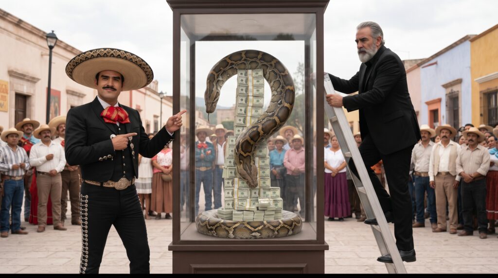El Hombre Elegante y la Serpiente Gigante